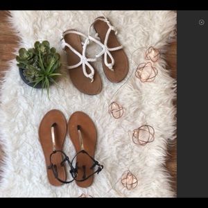 Black & White Sandal Bundle great condition!